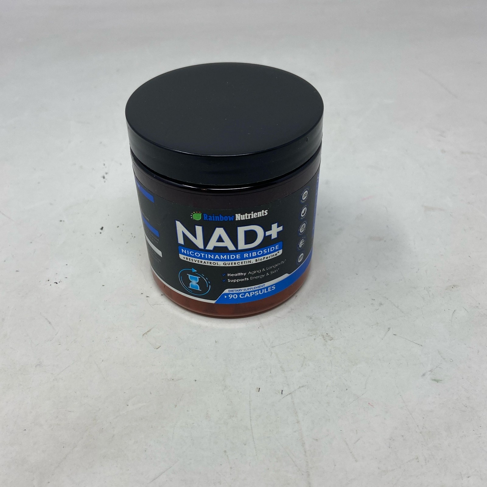 Rainbow Nutrients NAD+ NR Resveratrol Quercetin – 90 Veg Capsules