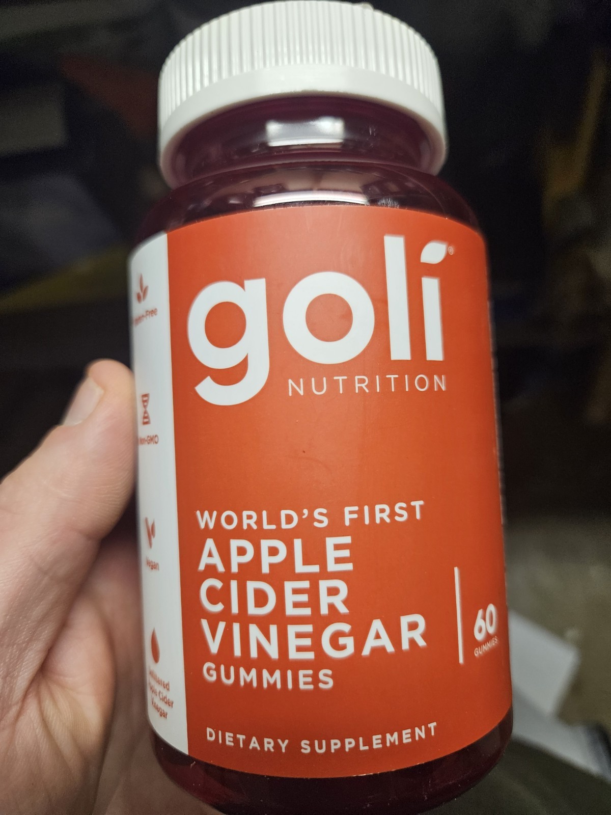 Goli Apple Cider Vinegar Gummies 60 Count Non-GMO Vegan Dietary Supplement