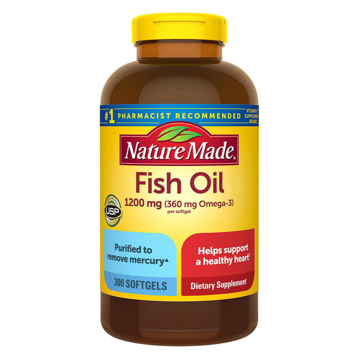 Nature Made Fish Oil Omega Fatty Acid – 200 Softgels