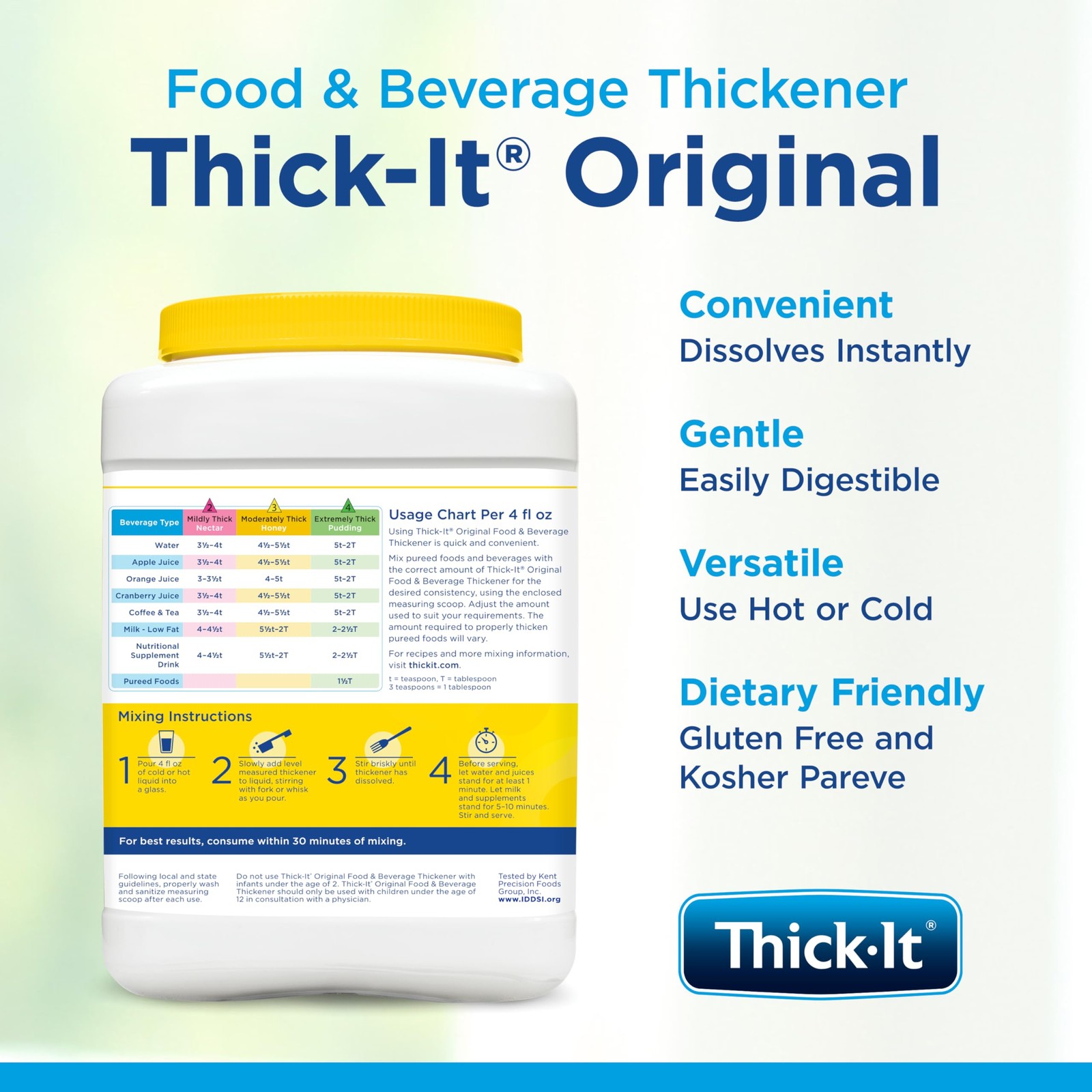 Thick-It Original Food & Beverage Thickener, Flavorless 10 Ounce (Pack of 1)