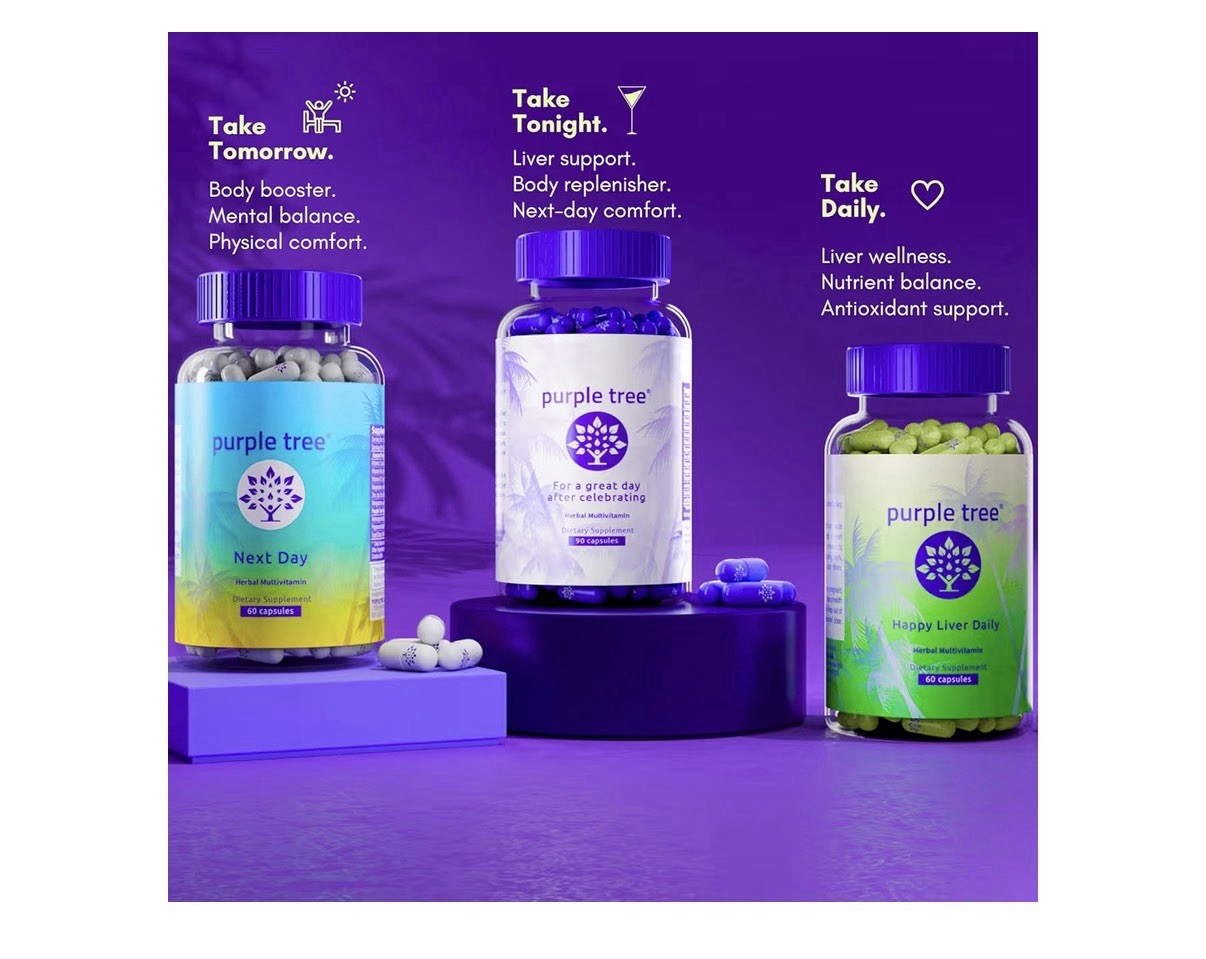 purple tree Happy Liver Daily | Liver Support & Cleanse Supplement 60 Capsules