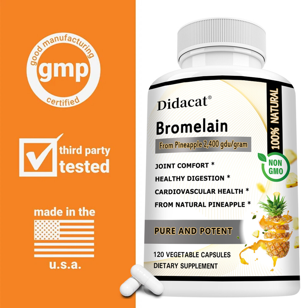 Bromelain 500mg – Natural Immune Support Supplement, Promote Digestive Health
