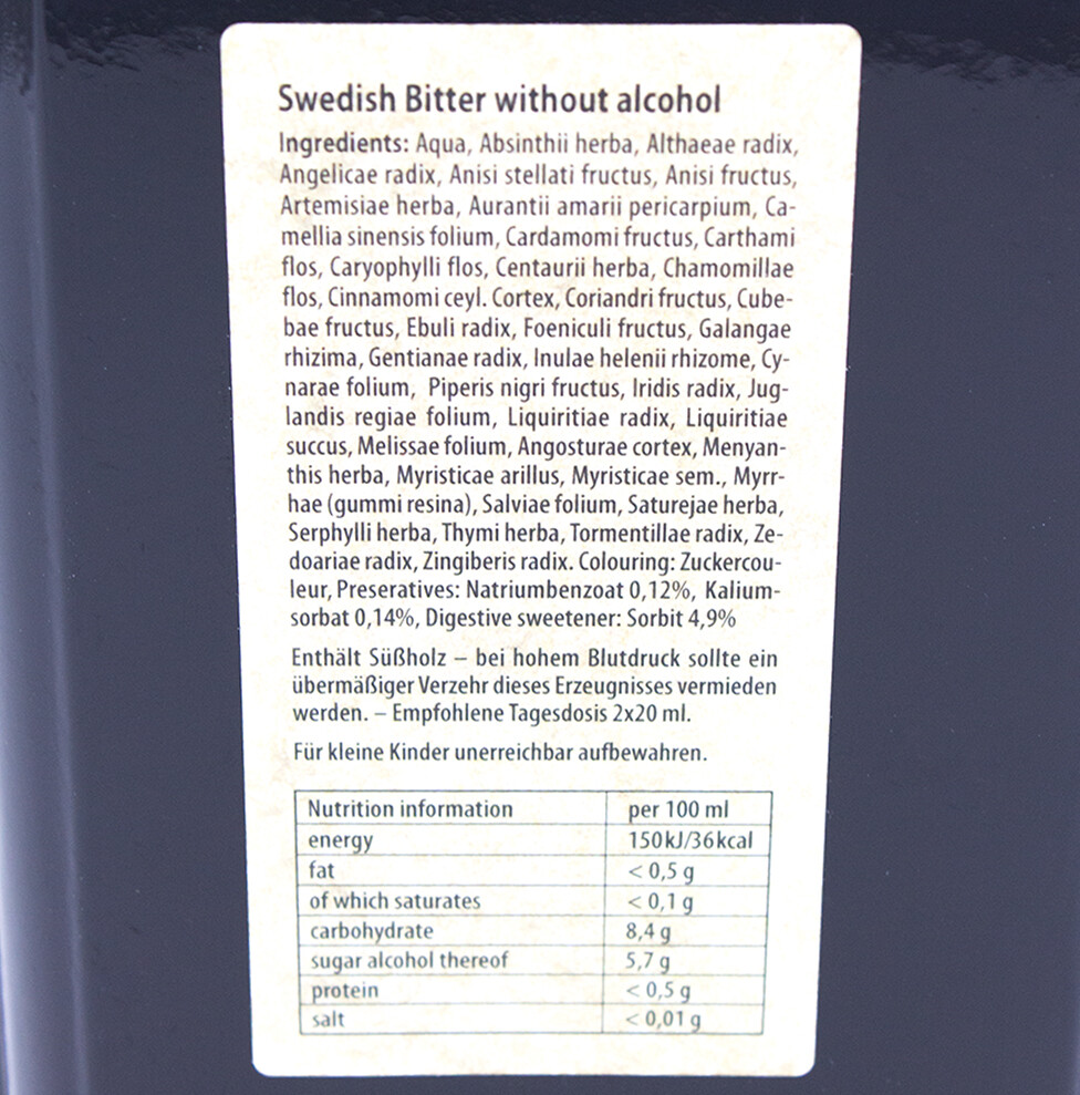 Original Maria Treben Swedish Bitters 1000ml 0% Alcohol with 39 Herbal Extracts