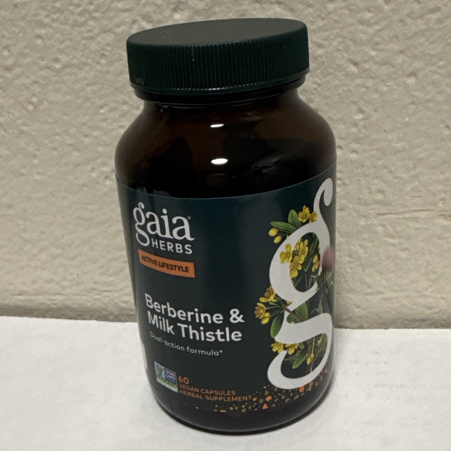 Gaia Herbs Berberine & Milk Thistle Vegan Herbal Supplement 60 Capsules