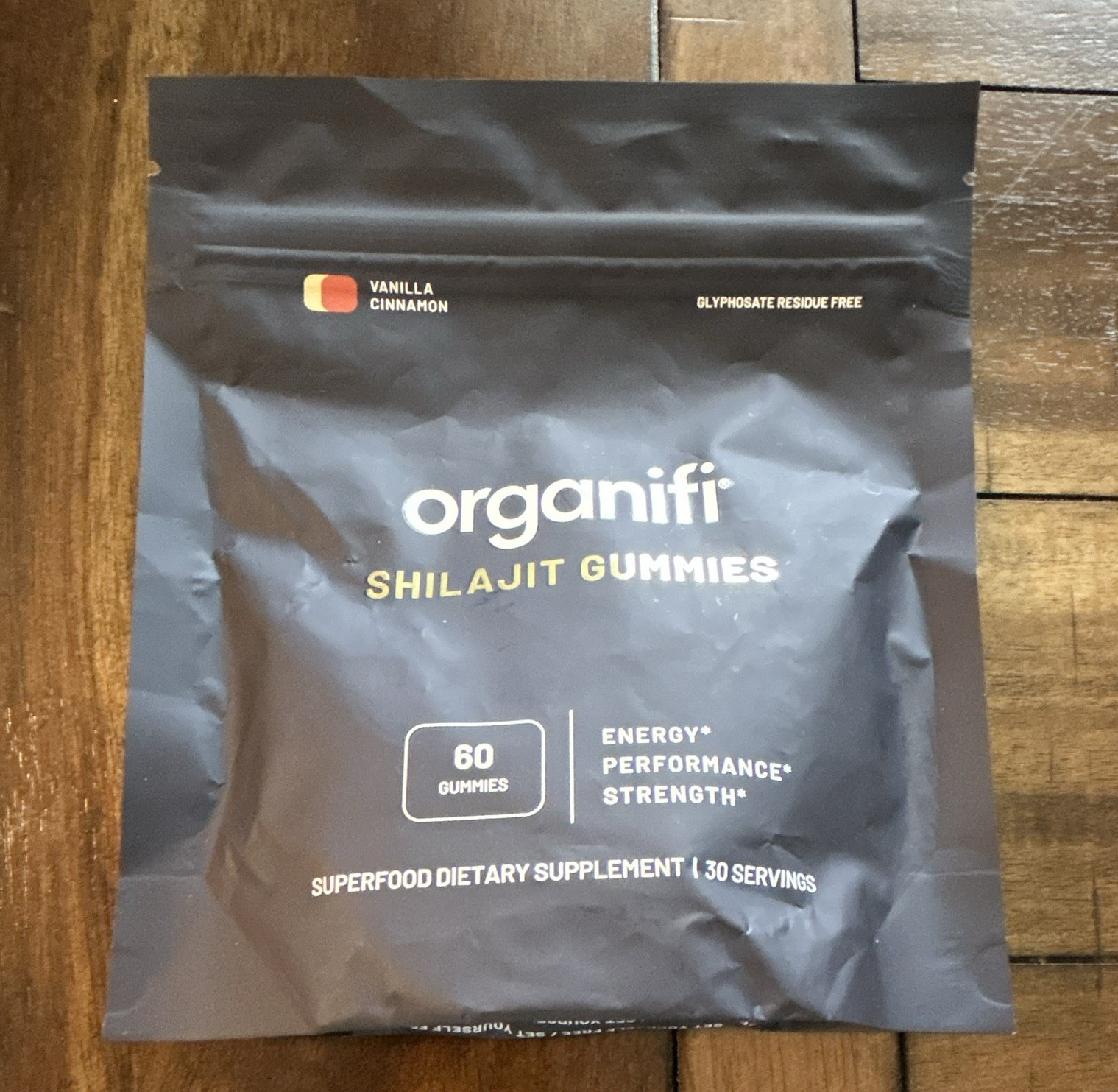 Organifi Shilajit Gummies Vanilla Cinnamon 60 ct 250 mg Vegan Exp 04/2027