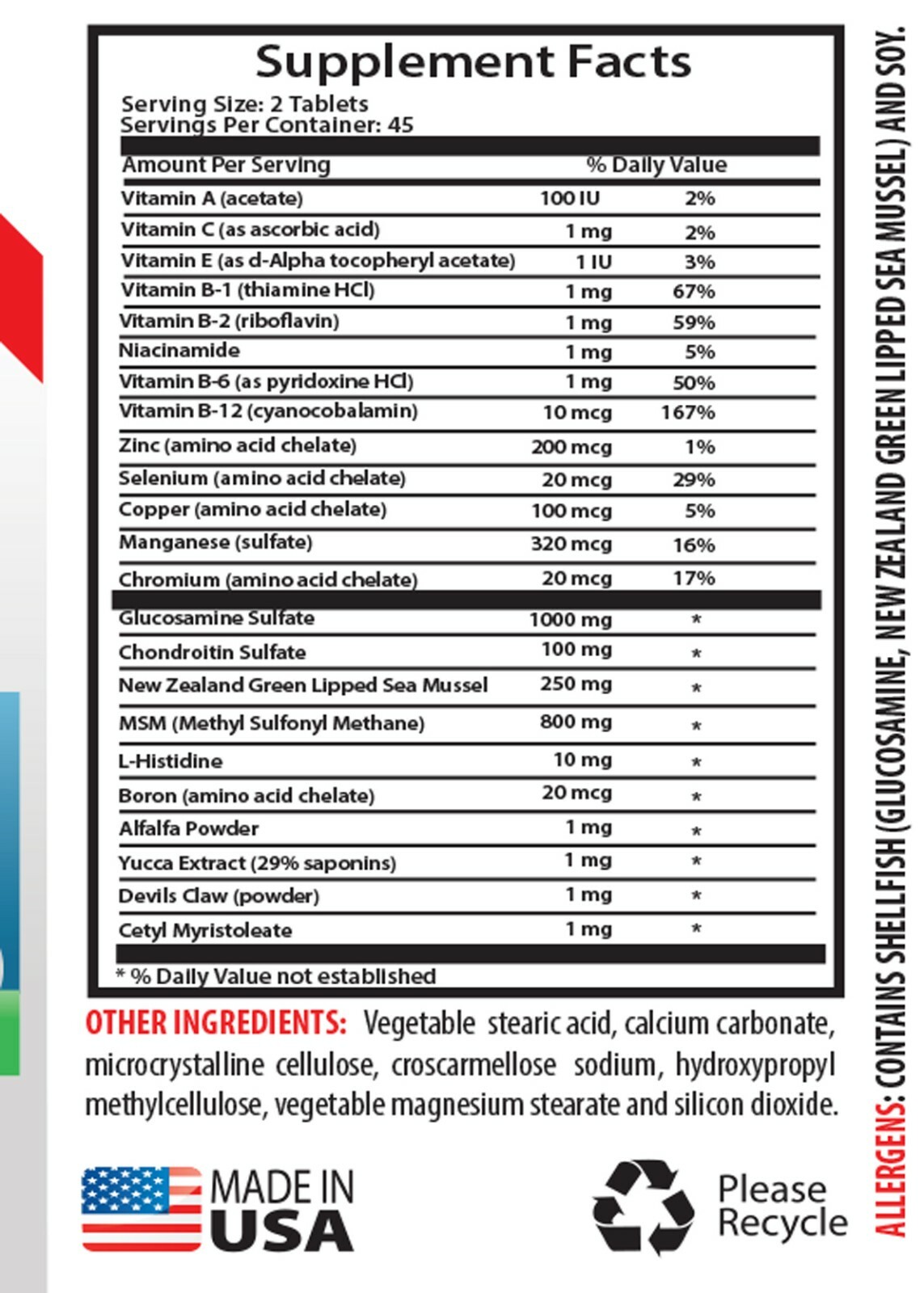 joint defender – JOINT MATRIX – msm vitamins 2 Bottles