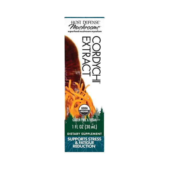 Host Defense Cordychi Extract 1 Oz Organic Stress Support Fungi Perfecti