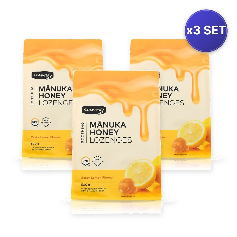 Manuka Honey Lemon Lozenges (500g) – 3 Pack