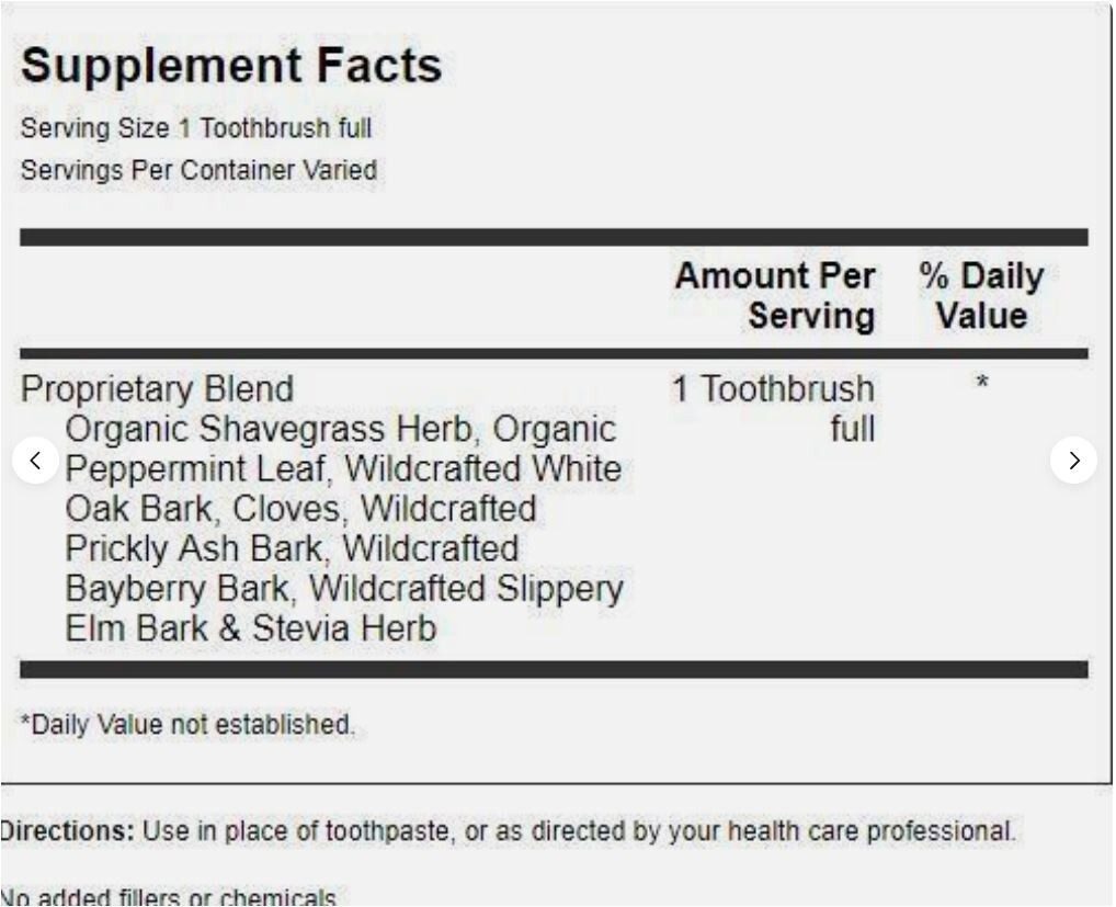 Dr. Christopher’s Herbal Tooth & Gum Powder 2 oz. 7/2030