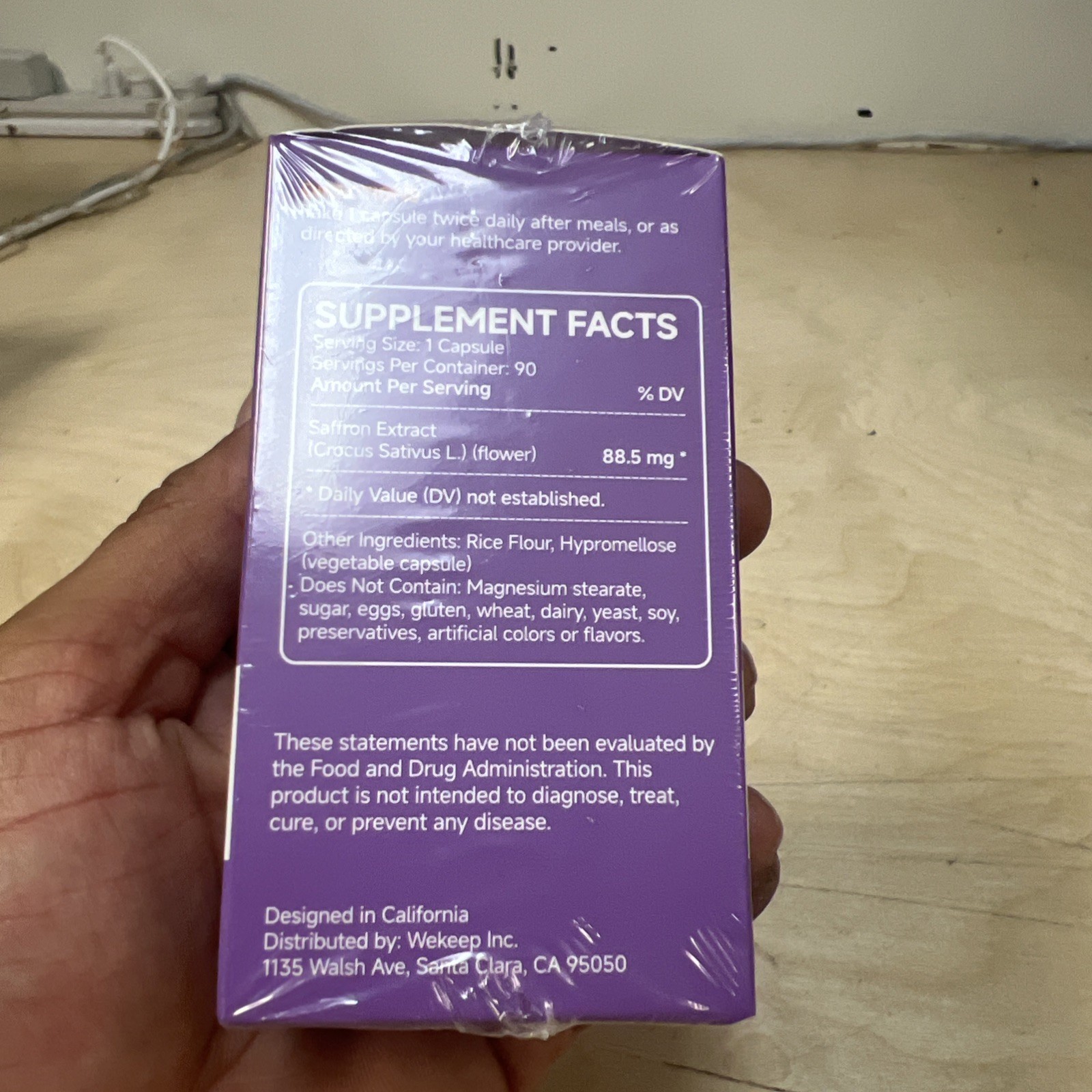 nutrineat Saffron Supplement 88.5mg 90 Capsules Non-GMO Gluten-Free Exp.06/2027