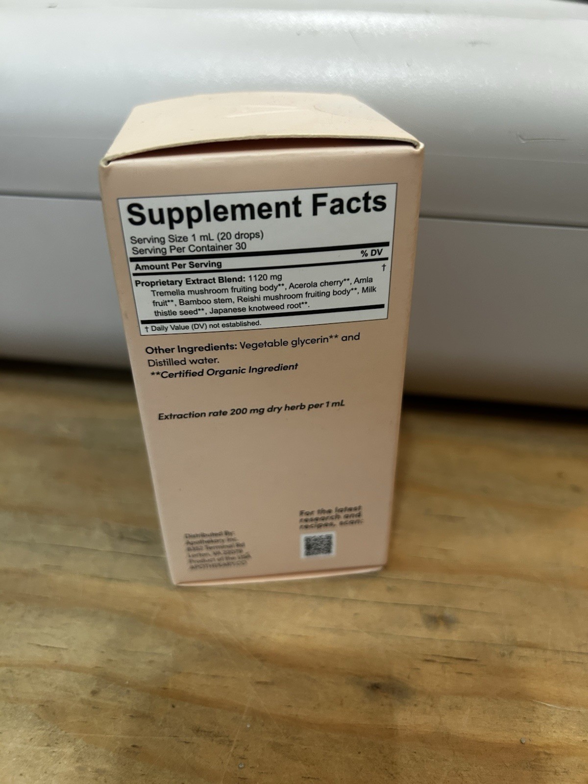 Apothecary The Honest Youth – Skin Support Tincture Dietary Supplement – 1.22 OZ