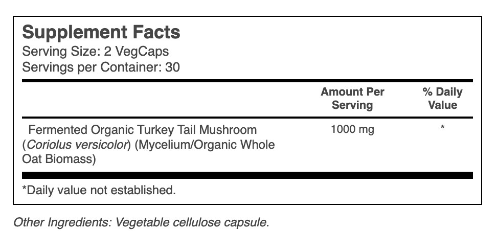 Solaray Turkey Tail 1000mg 60caps