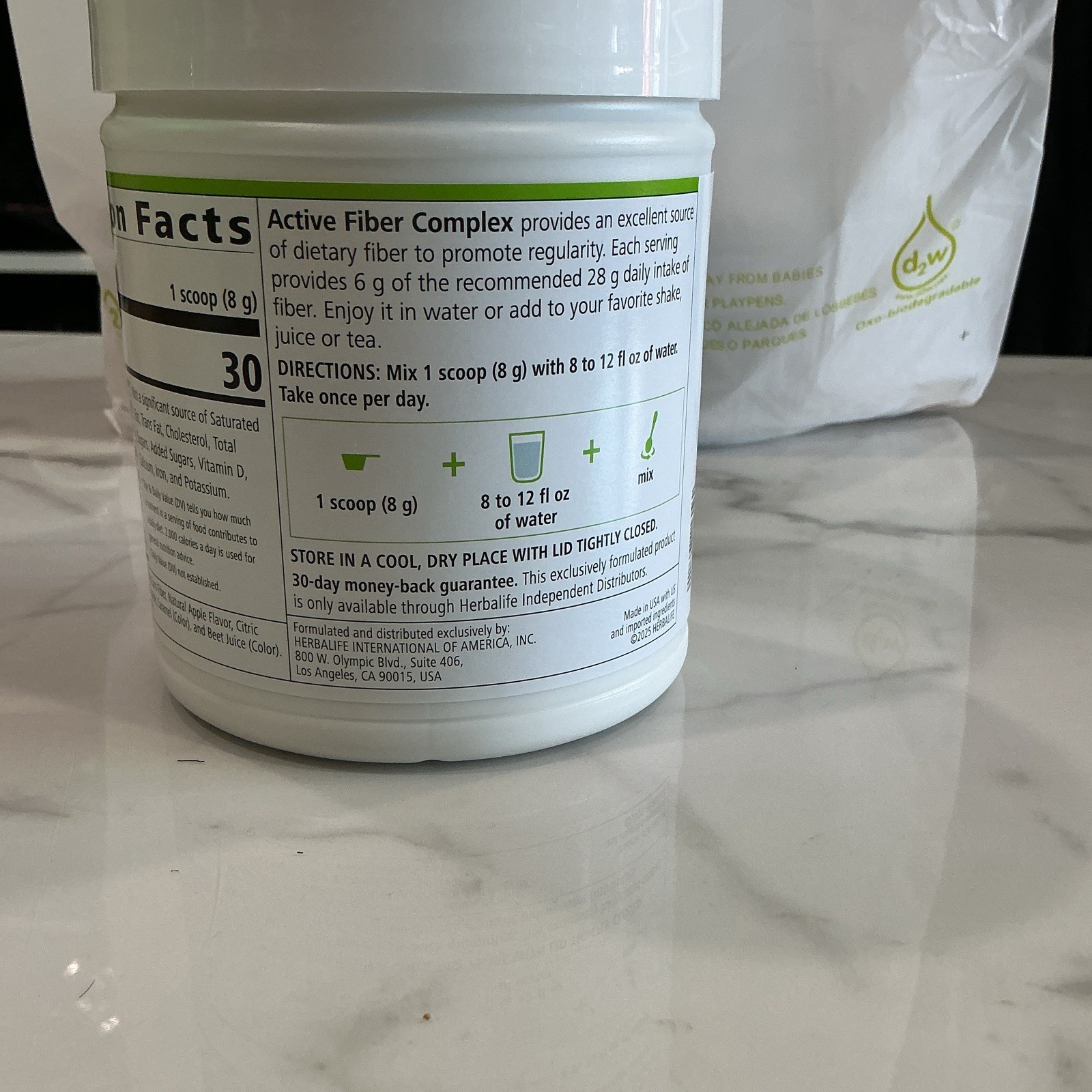 Herbalife Nutrition Active Fiber Complex Apple Powder Gluten-Free 8.5 oz 240 g