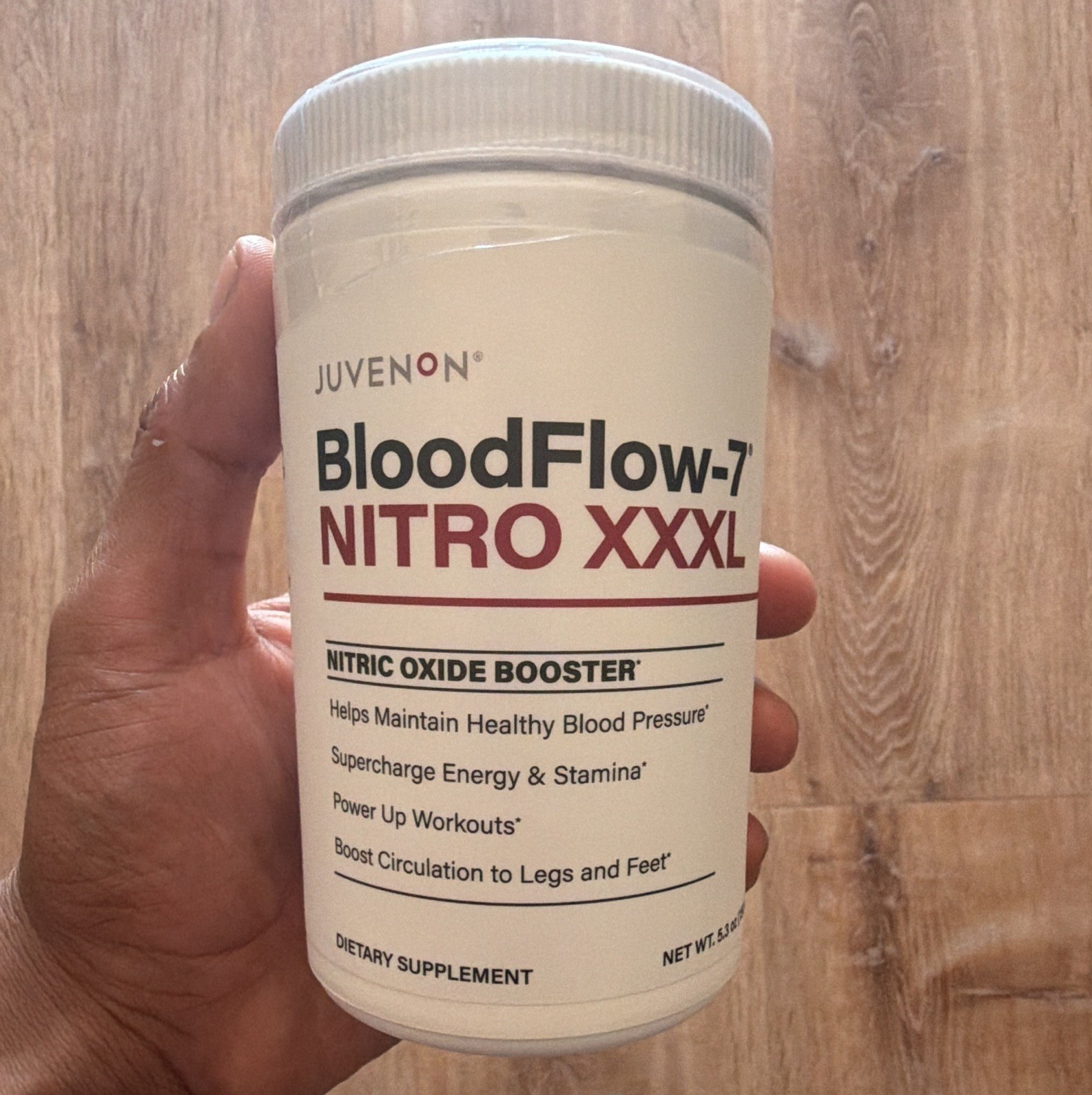 Juvenon BloodFlow-7 Nitro XXXL Nitric Oxide Booster Powder 1500mg Exp 08/2027