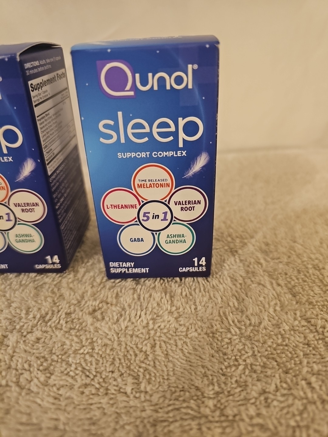 2x Qunol Sleep Support Dietary Supplement 14 CAPSULES Exp. 11/2026
