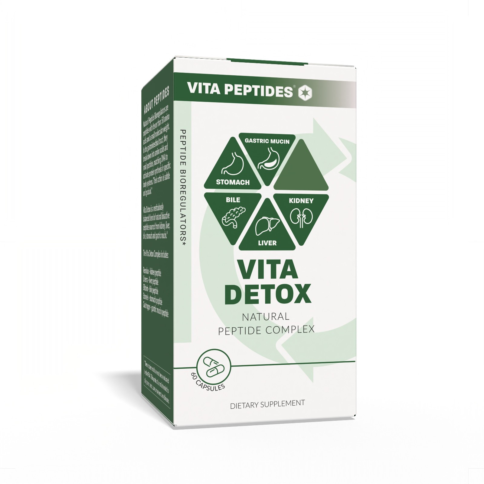 Vita Detox – Natural Peptide Bioregulator Complex 30 & 60 Capsules-Free Shipping
