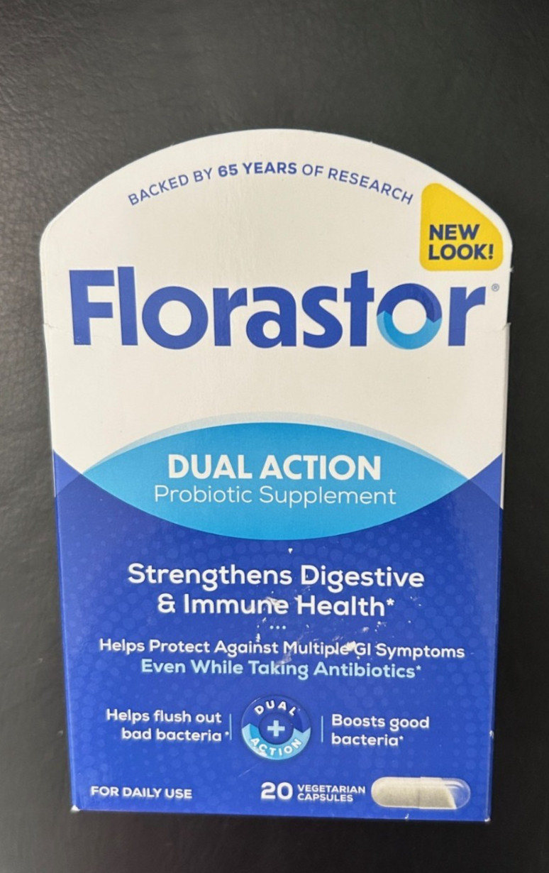 Florastor Dual Action Probiotic Supplement 250 MG Capsules 20 Count 9/26