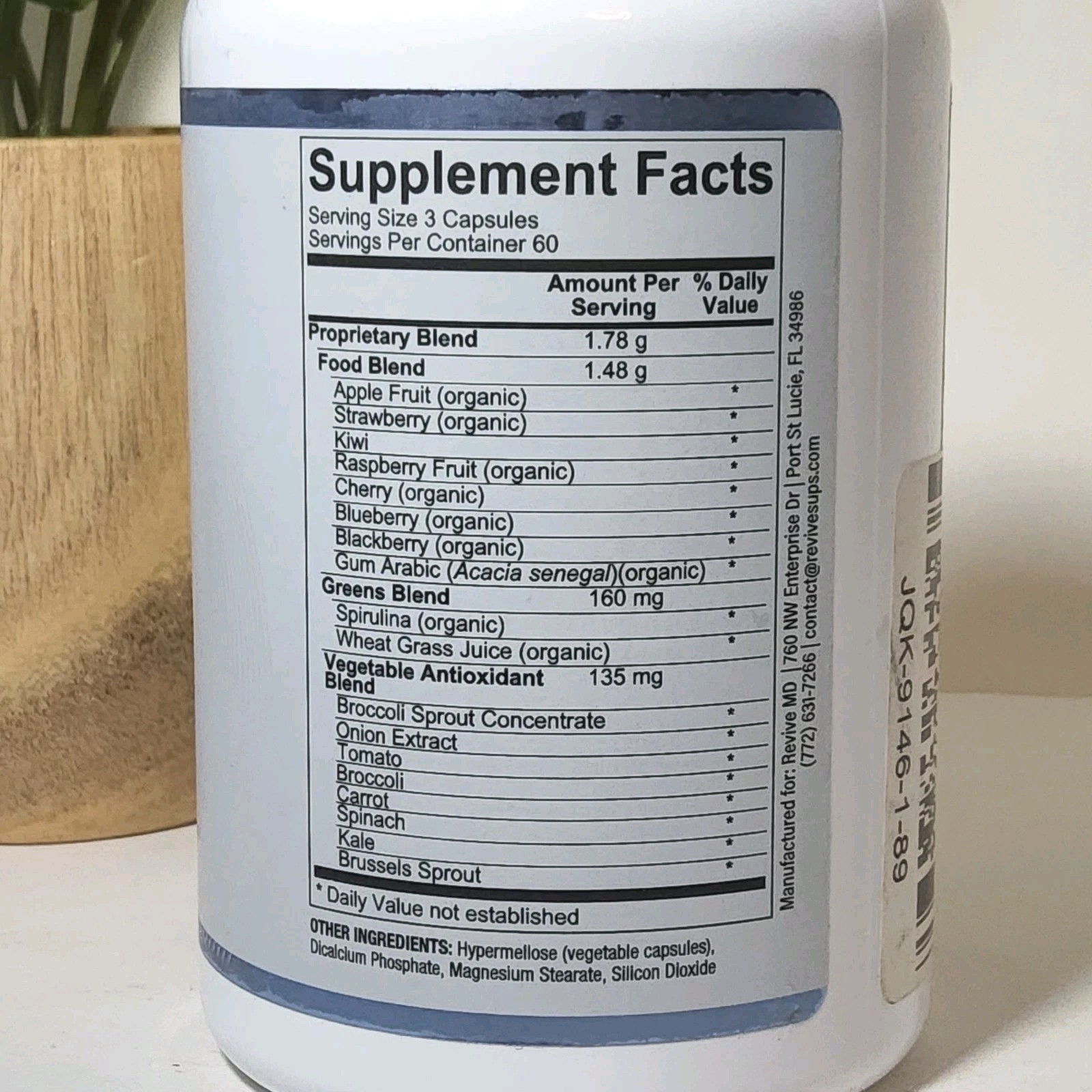 Revive Daily Greens Essential Nutrition 180 Vegetarian Capsules Exp 10/2026 NEW