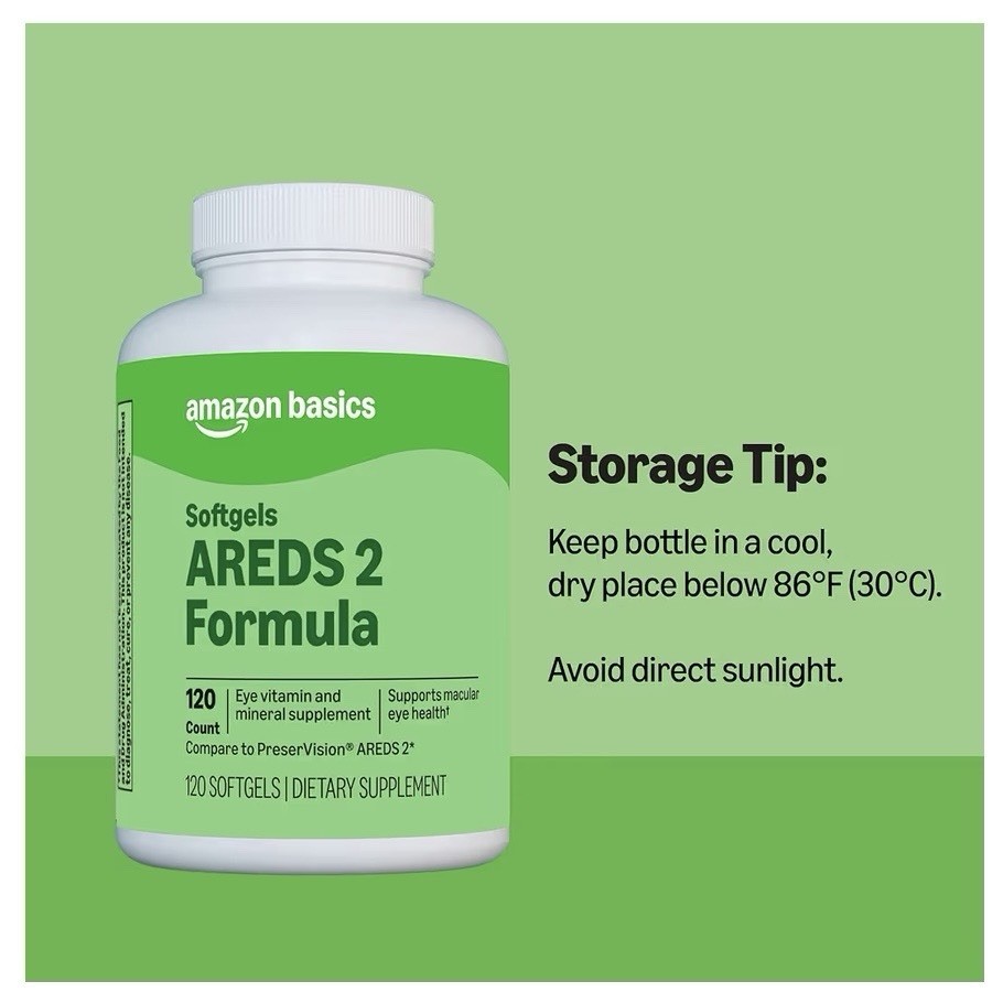 2 Amazon Basics Eye Vitamin and Mineral Supplement AREDS 2 Formula (120 Ct Each)