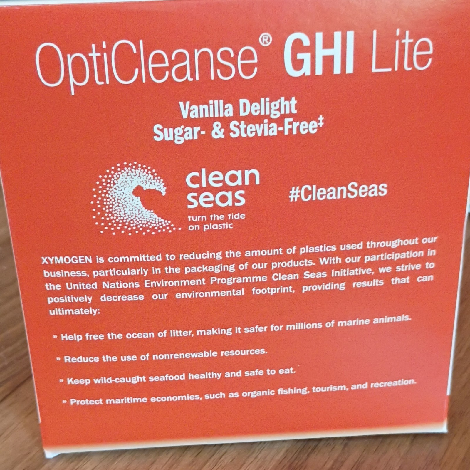 XYMOGEN OptiCleanse GHI Lite Packets Sugar-Free Stevia-Free Vegan Van & Choc
