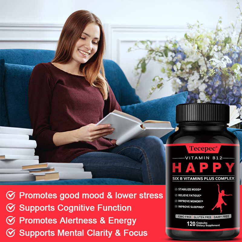 B-12 Complex, Vitamins B1, B2, B3, B6 & B12, Energy, Metabolism Aid