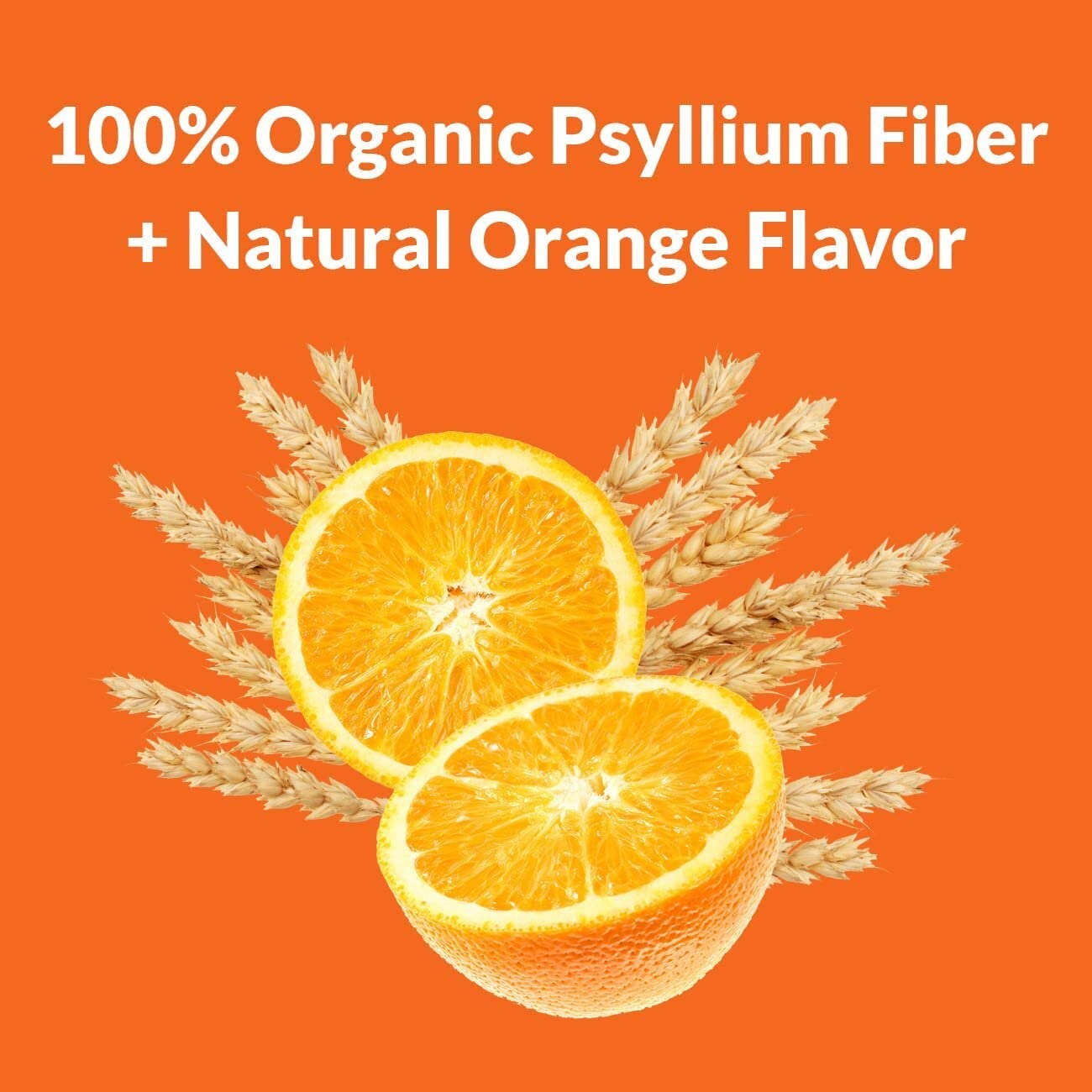 NuSyllium Powder Organic Natural Fiber Natural Orange Flavor 72 Doses 30.5 Ounce