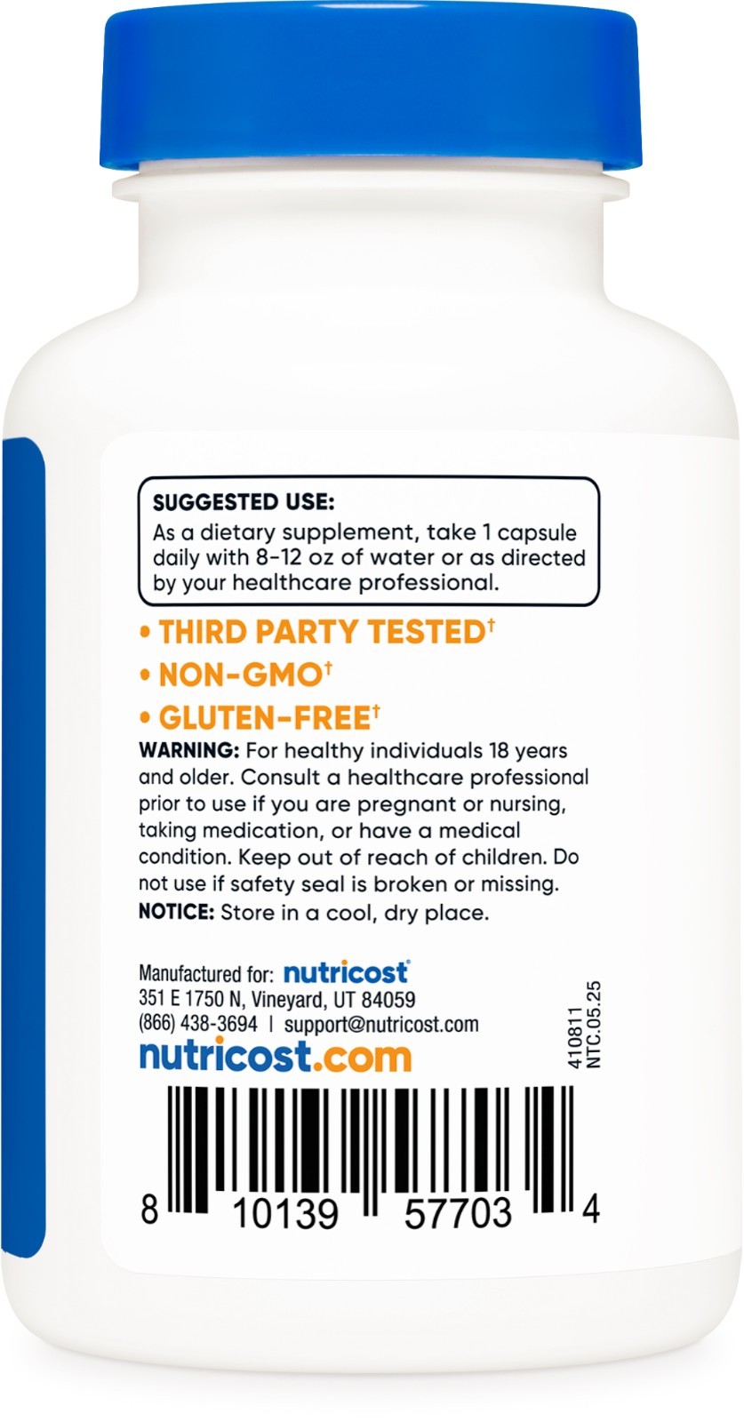 Nutricost L-Ergothioneine Supplement (30mg) 120 Capsules – Mushroom Derived