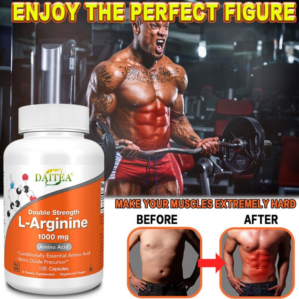 L-Arginine Arginine 1000mg Caps Anabolic Anticatabolic Nitric Oxide Precursor