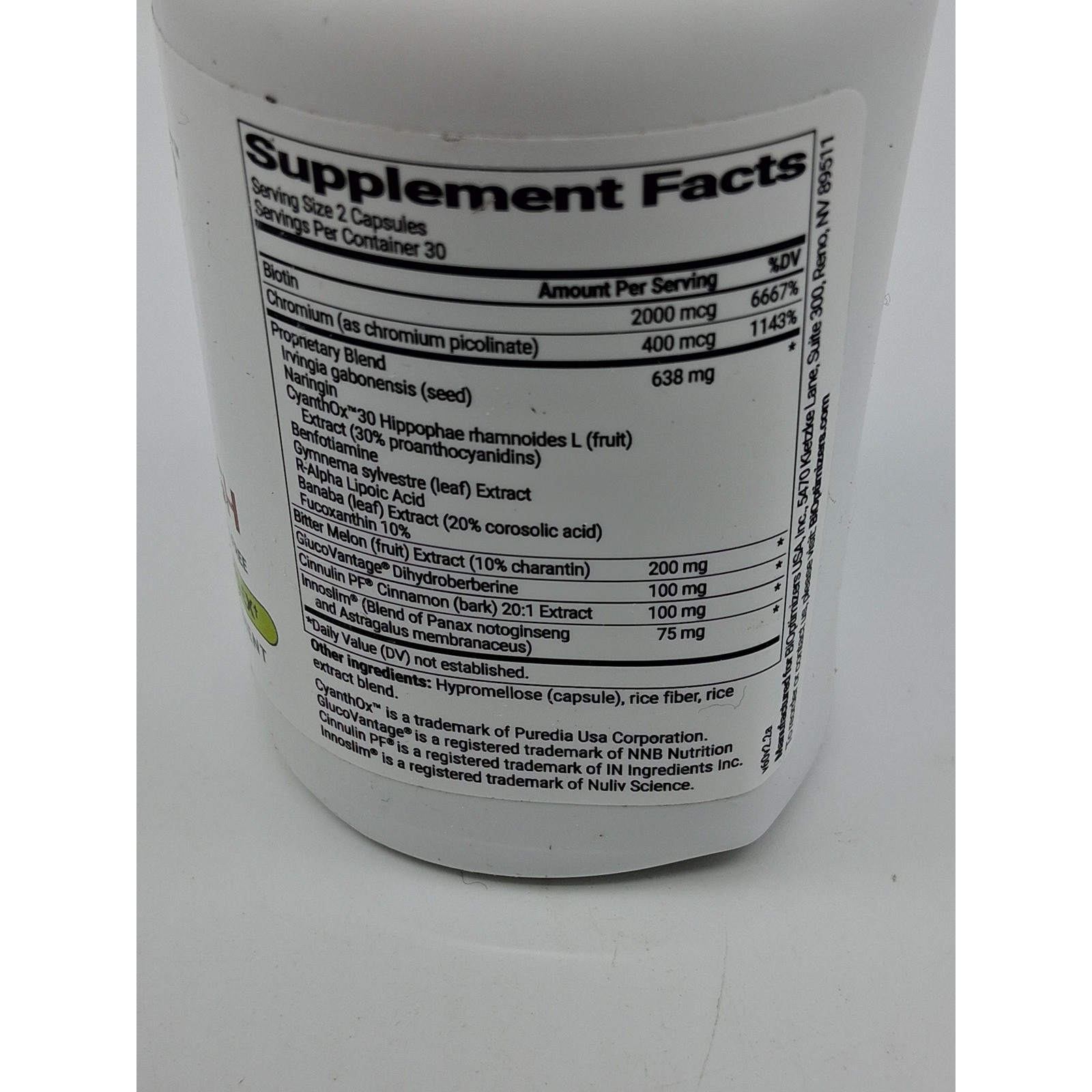 Bioptimizers Berberine Breakthrough Blood Sugar Support Complex EXP 2/2027