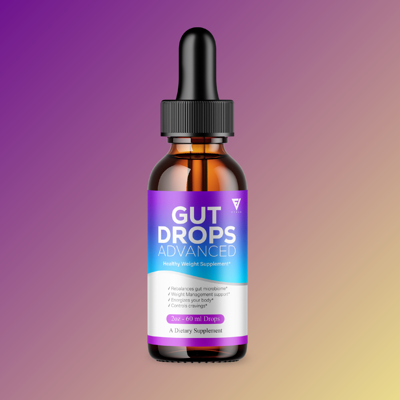 (5 Pack) Gut Drops Supplement GutDrops Maximum Strength Overall Wellness (10oz)
