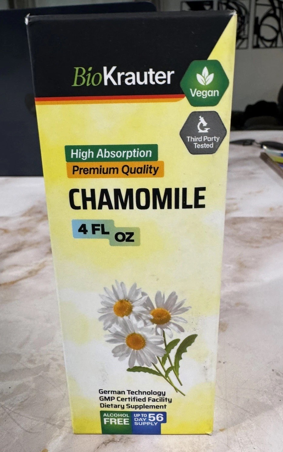 BIO KRAUTER® Chamomile Extract for Sleep Support Natural Calm Liquid Drops