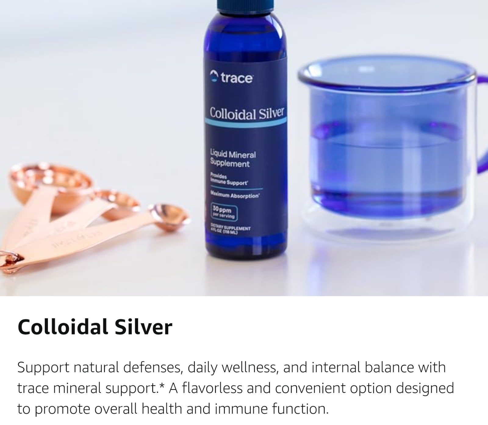 Trace Minerals COLLOIDAL SILVER 30 PPM 4 fl oz ( 24 Servings ) BEST BY 8/26