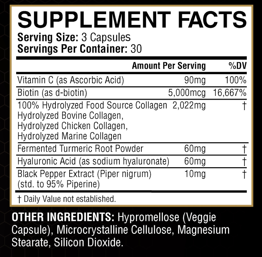 Multi Collagen 2,022mg + Fermented Turmeric, Vit C, Biotin & Hyaluronic Acid