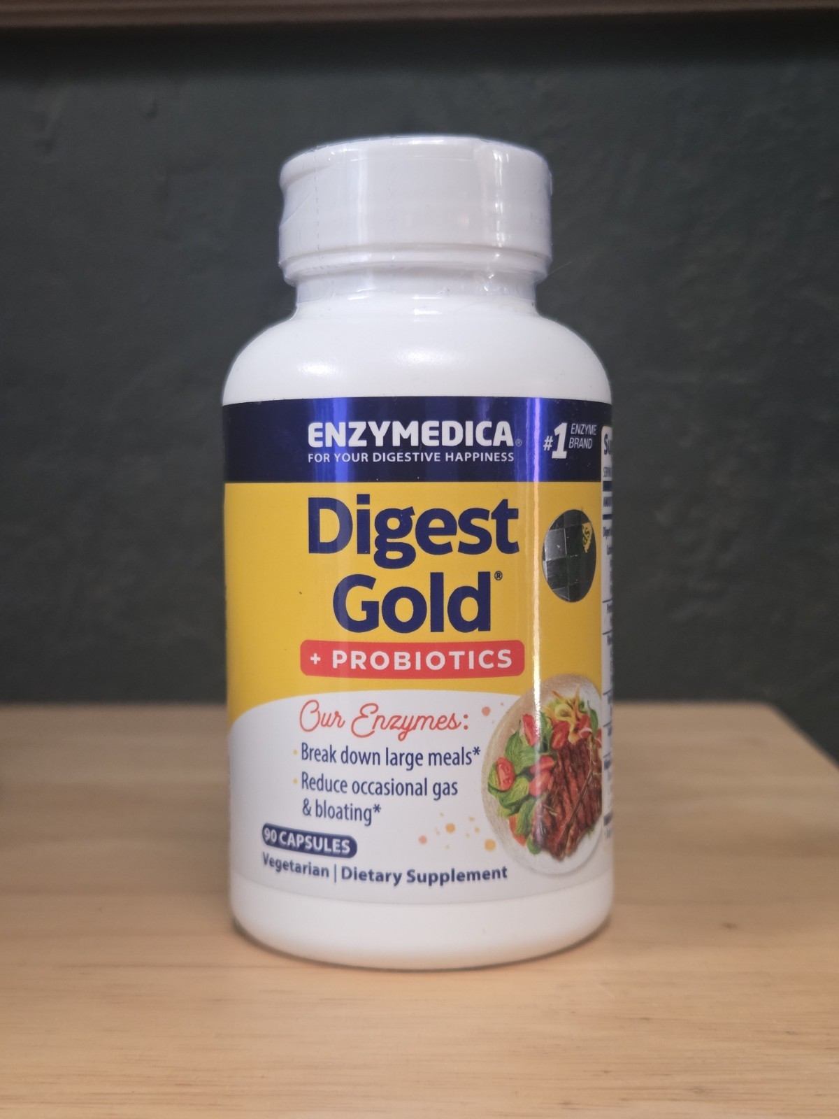 Enzymedica Digest Gold + Probiotics Vegetarian Digestive Support 90 Cap Ex 05.27