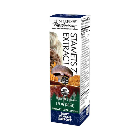 Host Defense Stamets 7 Extract 1 Oz Organic Immune Support Fungi Perfecti