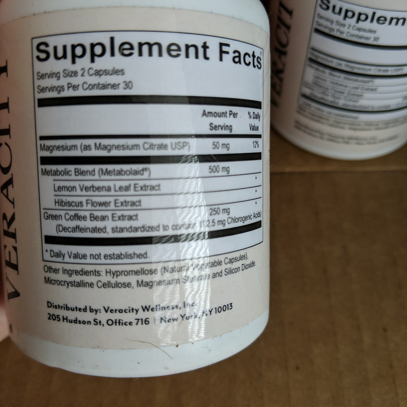 2 Veracity Metabolism Ignite Helps to Reduce Appetite 60 Caps EXP 1/27 Sealed