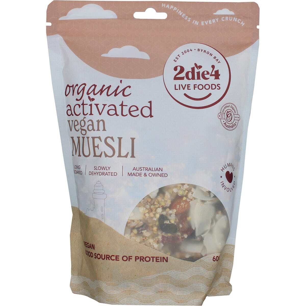 2die4 Live Foods Organic Activated Muesli Vegan 600g