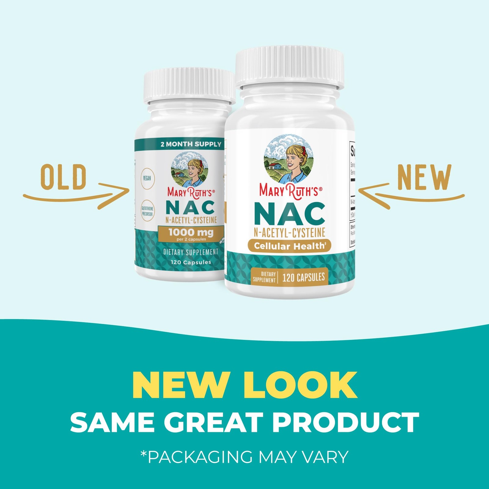MARYRUTH’S Organics NAC Supplement N-Acetyl Cysteine | 120 Count (Pack of 1)