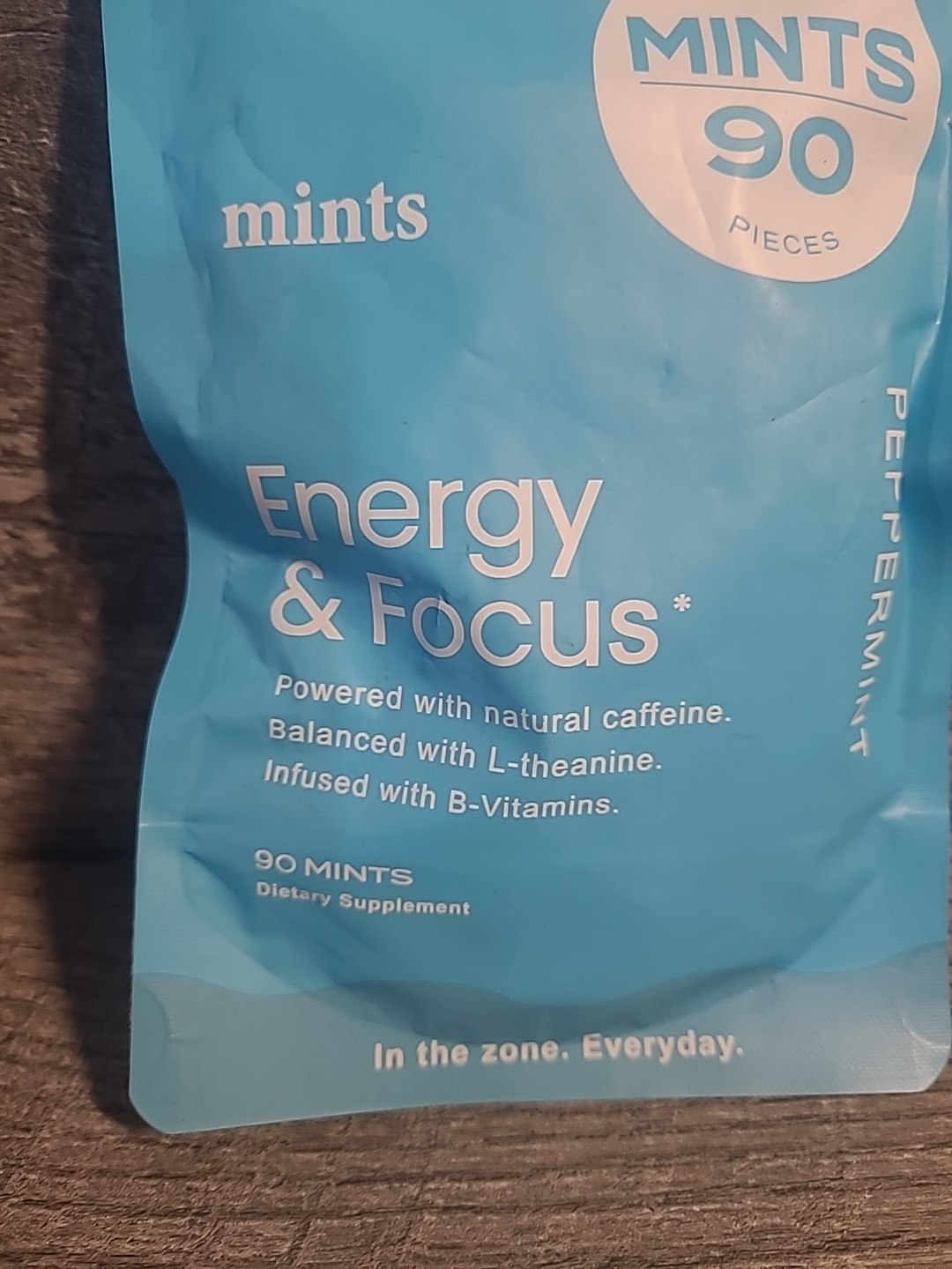 Mints Energy & Focus Caffeine 90 Pieces Dietary Supplement • Peppermint • 1/2027