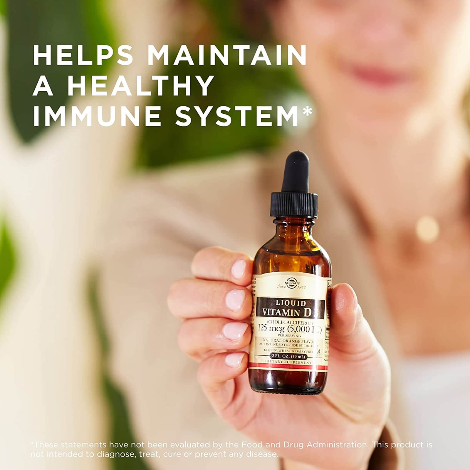 Solgar Liquid Vitamin D3 (Cholecalciferol) 125 mcg (5000 IU) , Bone and Teeth