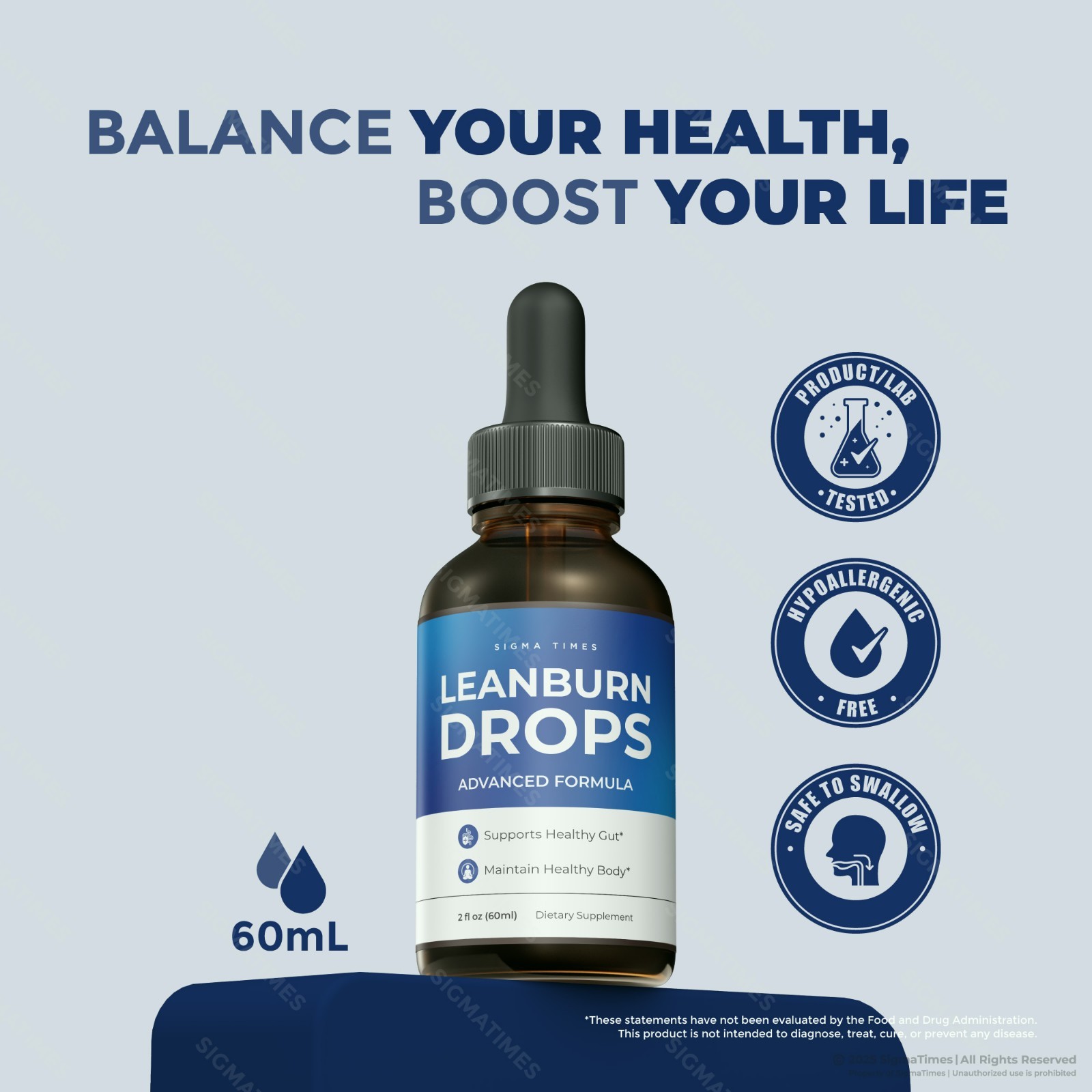 LeanBurn Drops, Lean Burn Liquid Supplement for Metabolism Support (30 serv)
