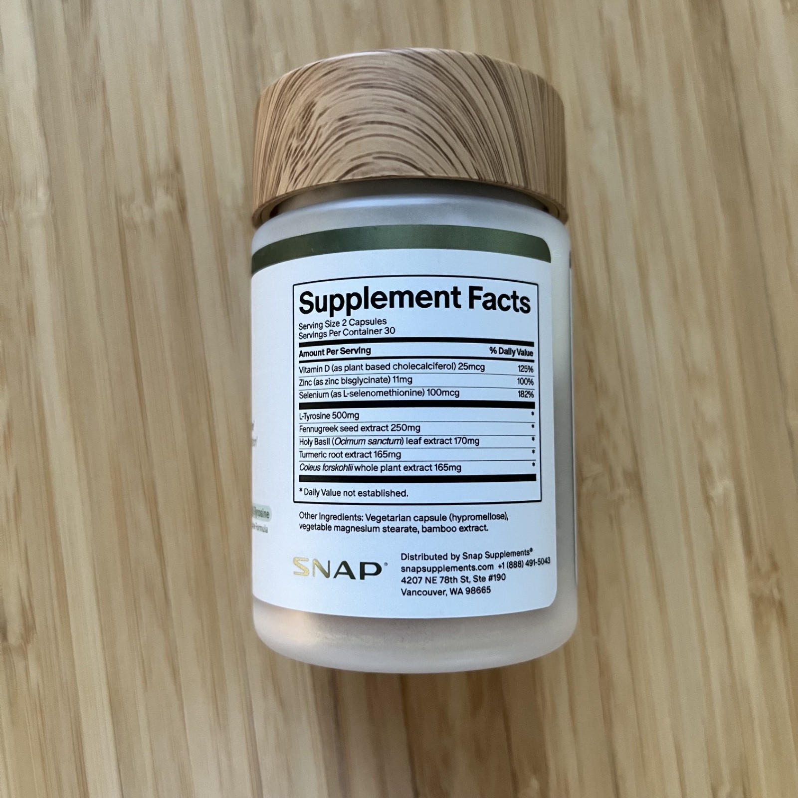 SNAP Thyroid Health Support Dietary Supplement, 60 Caps Vegan GF Non-GMO