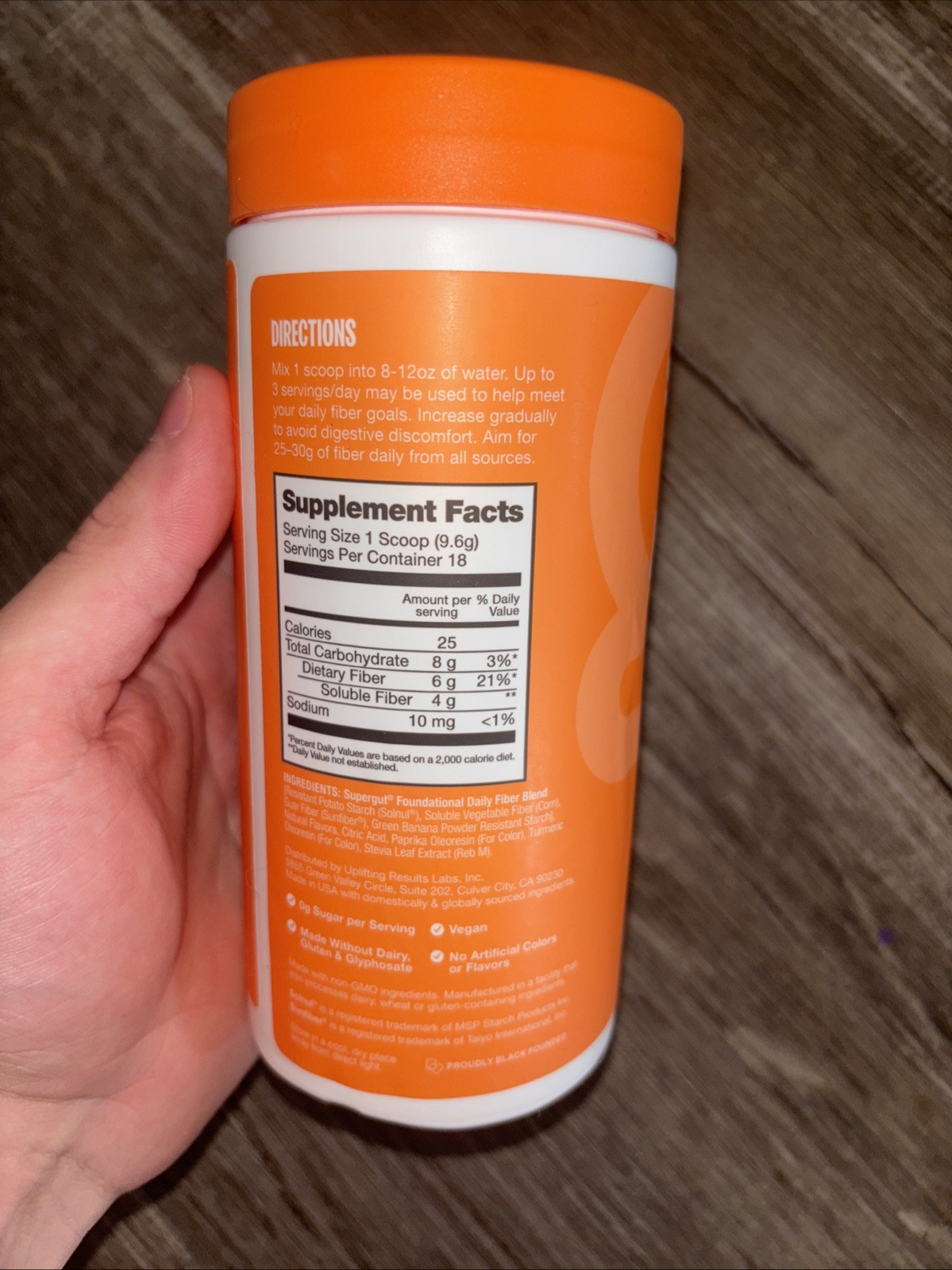 Supergut Foundational Daily Fiber Peach Mango Prebiotic Fiber Blend 6.1 oz – New