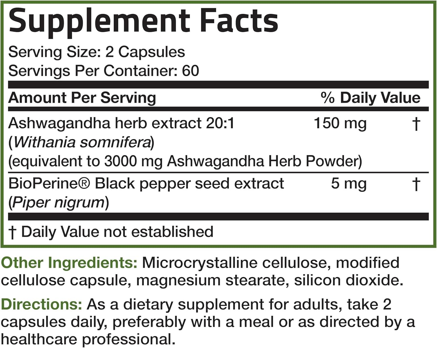 Bronson Ashwagandha Extra Strength Stress & Mood 120 Count (Pack of 1)