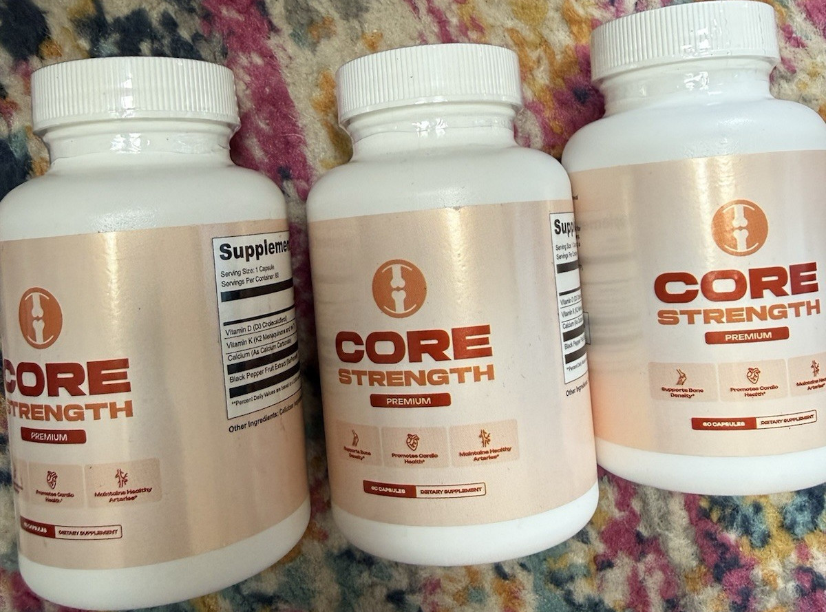 Core Strength Premium Supplement 3 Bottles 60 CapsulesEach Exp11/2028 New Sealed