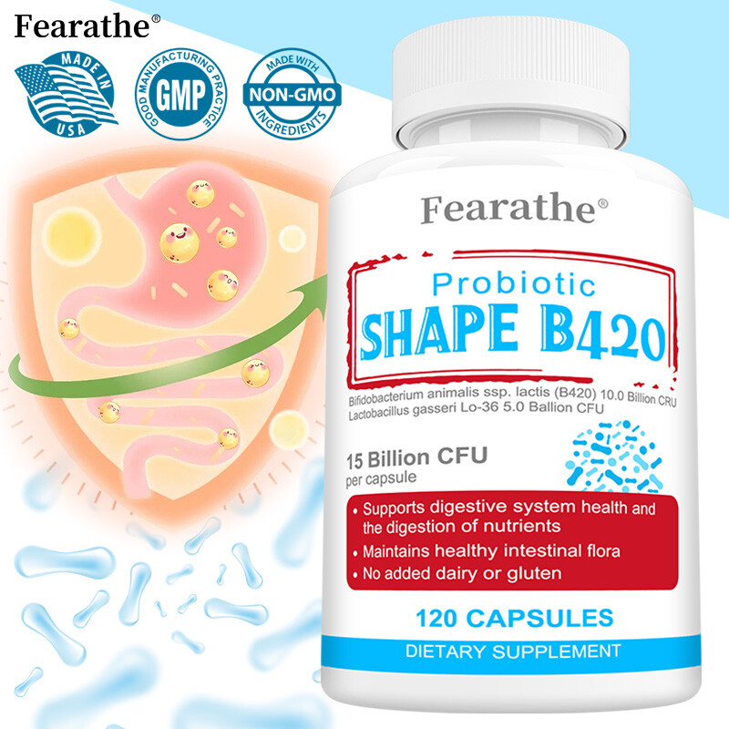 Shape B420 Probiotics, Supports Digestive Health and Metabolic Rate, Vegan