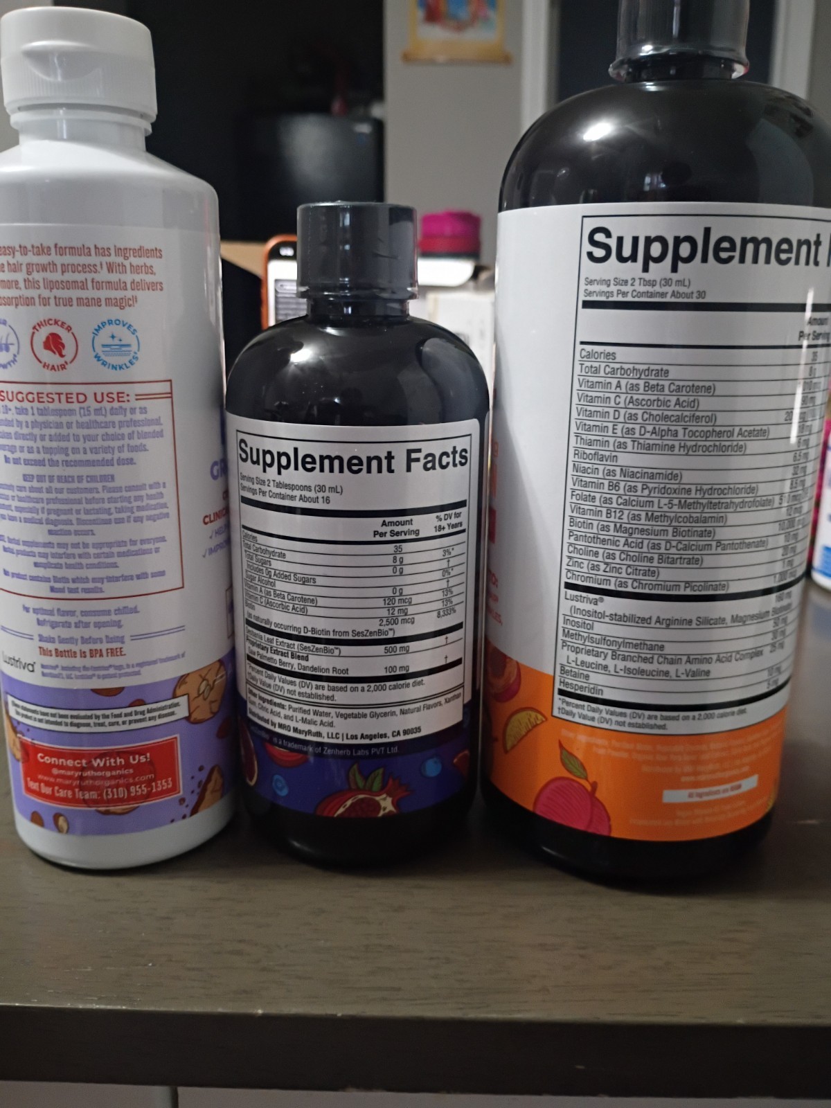 MaryRuth’s Liquid Morning Multivitamin Hair Growth Support Peach Mango 30 fl oz