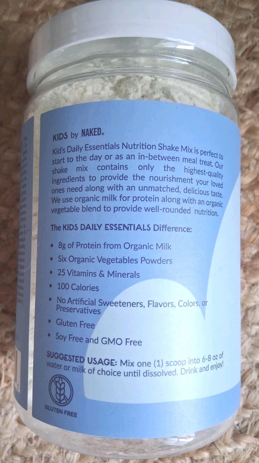 NAKED NUTRITION Kids Daily Essentials Vanilla Shake Mix 9.9oz