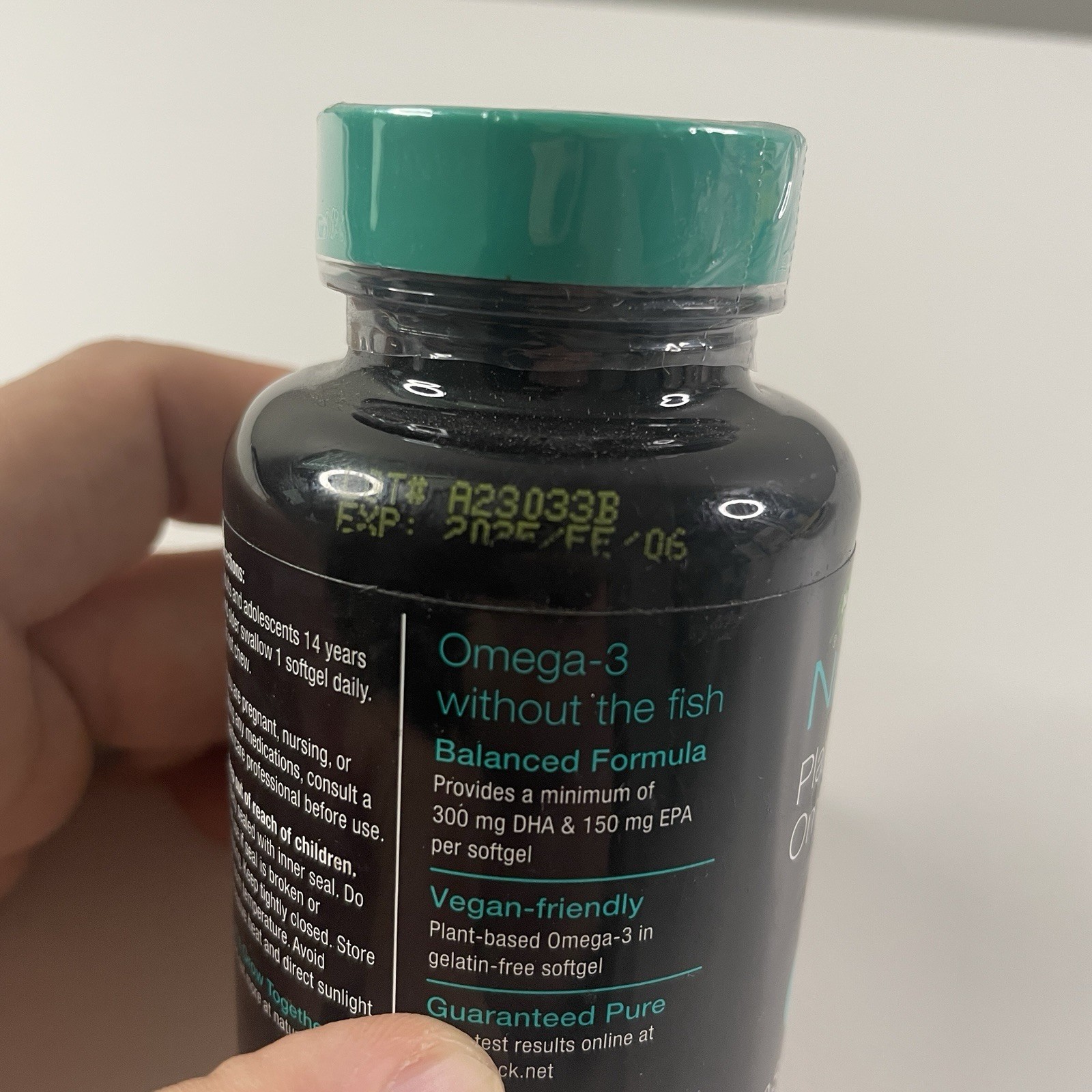 NutraVege, Omega-3 Plant-based 500 mg, 30 Softgels Exl/01/2026