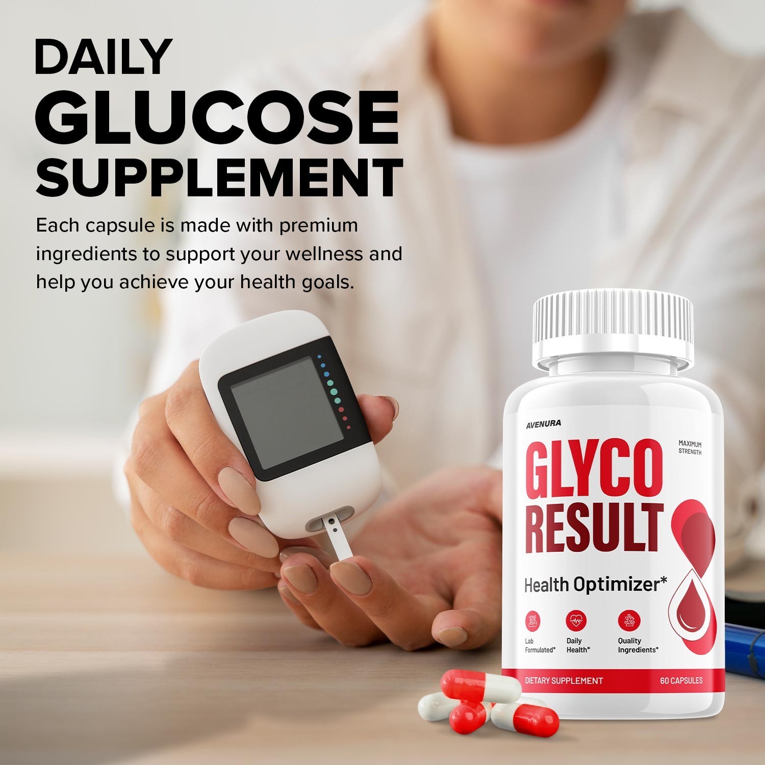 (1 Pack) Glyco Result Capsules – GlycoResult Natural Blend Glycogen Formula
